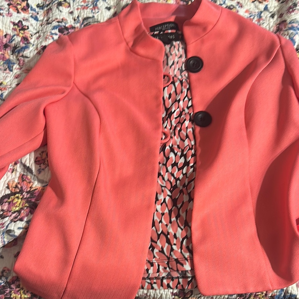 Perceptions Pink Blazer Elegant Structured Pantsu… - image 7